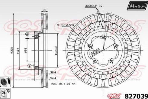 Maxtech 827039.6060 - Bremžu diski autodraugiem.lv