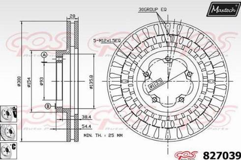 Maxtech 827039.6980 - Bremžu diski autodraugiem.lv