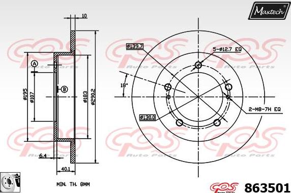 Maxtech 827039 - Bremžu diski autodraugiem.lv