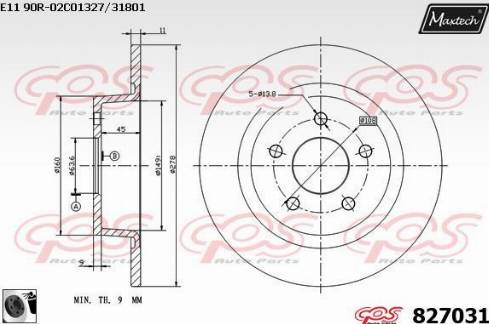 Maxtech 827031.0060 - Bremžu diski autodraugiem.lv