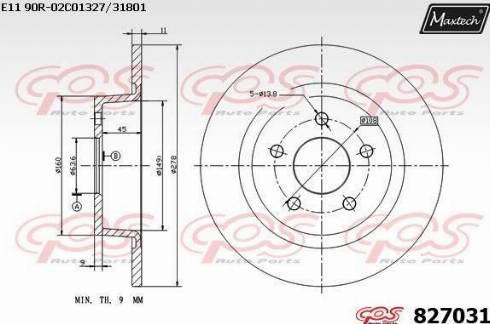 Maxtech 827031.0000 - Bremžu diski autodraugiem.lv