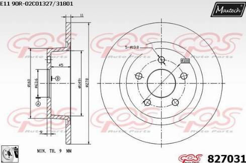 Maxtech 827031.0080 - Bremžu diski autodraugiem.lv