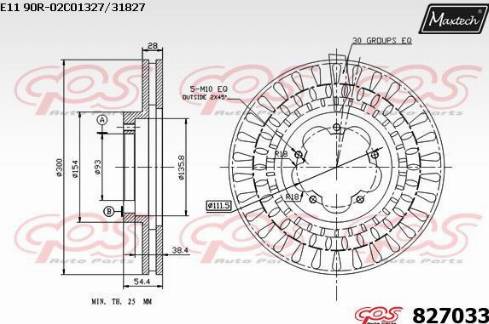 Maxtech 827033.0000 - Bremžu diski autodraugiem.lv