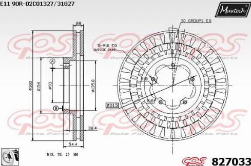 Maxtech 827033.0080 - Bremžu diski autodraugiem.lv