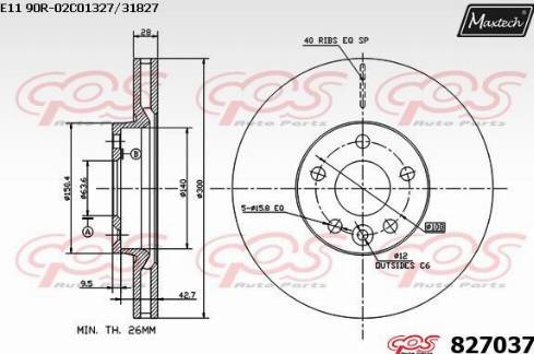 Maxtech 827037.0000 - Bremžu diski autodraugiem.lv