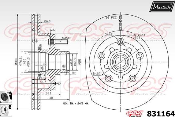 Maxtech 827029 - Bremžu diski autodraugiem.lv