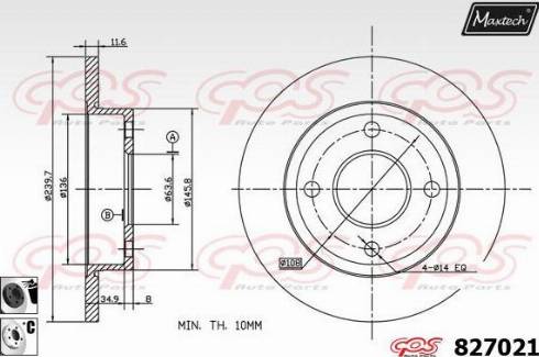 Maxtech 827021.6060 - Bremžu diski autodraugiem.lv