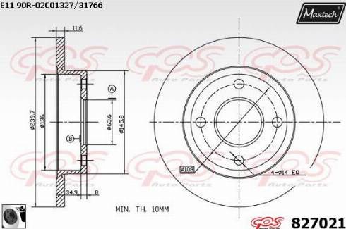 Maxtech 827021.0060 - Bremžu diski autodraugiem.lv