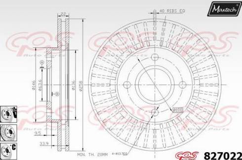 Maxtech 827022.6980 - Bremžu diski autodraugiem.lv