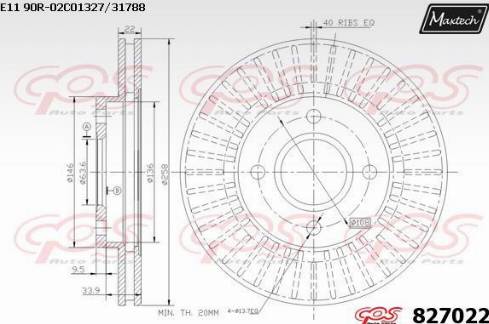 Maxtech 827022.0000 - Bremžu diski autodraugiem.lv