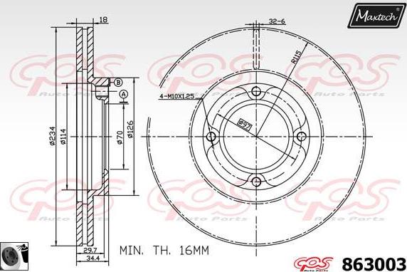 Maxtech 827027 - Bremžu diski autodraugiem.lv