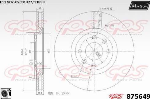 Maxtech 875649.0060 - Bremžu diski autodraugiem.lv