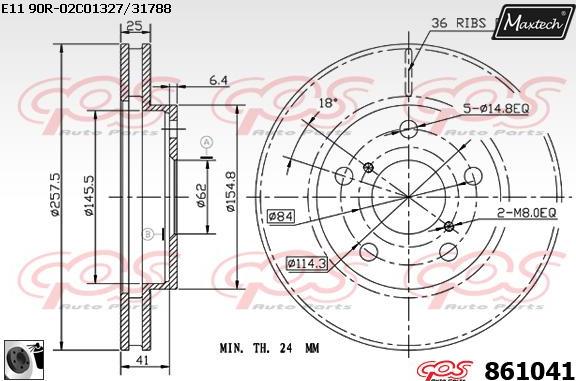 Maxtech 875649 - Bremžu diski autodraugiem.lv