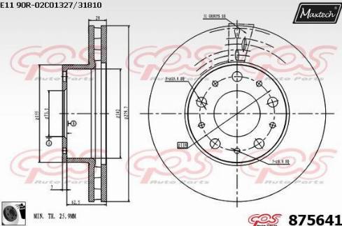 Maxtech 875641.0060 - Bremžu diski autodraugiem.lv