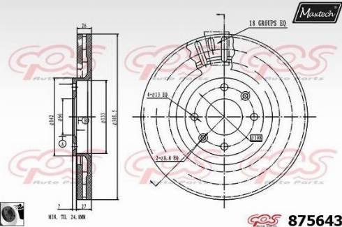 Maxtech 875643.0060 - Bremžu diski autodraugiem.lv