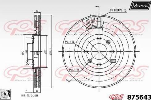 Maxtech 875643.0080 - Bremžu diski autodraugiem.lv