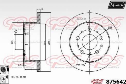 Maxtech 875642.6060 - Bremžu diski autodraugiem.lv