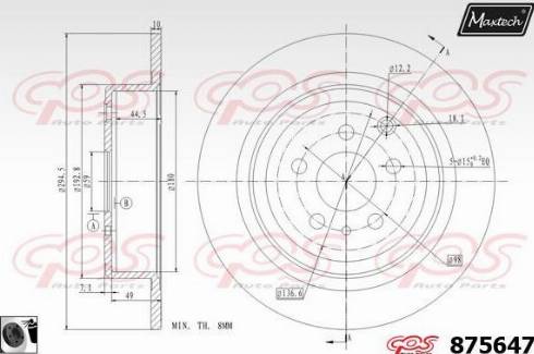 Maxtech 875647.0060 - Bremžu diski autodraugiem.lv