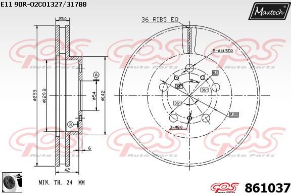 Maxtech 875647 - Bremžu diski autodraugiem.lv