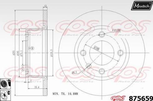 Maxtech 875659.6060 - Bremžu diski autodraugiem.lv