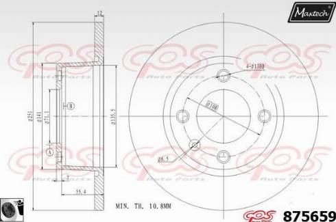 Maxtech 875659.0060 - Bremžu diski autodraugiem.lv