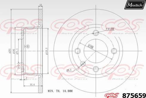 Maxtech 875659.0000 - Bremžu diski autodraugiem.lv