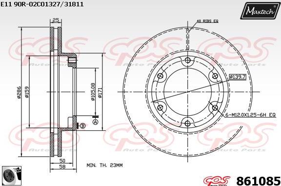 Maxtech 875650 - Bremžu diski autodraugiem.lv