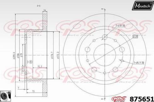 Maxtech 875651.0060 - Bremžu diski autodraugiem.lv