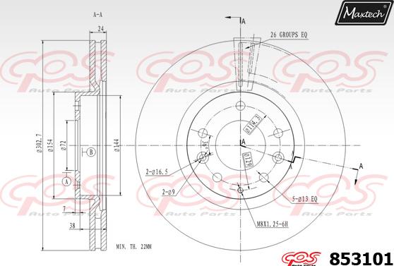 Maxtech 875658 - Bremžu diski autodraugiem.lv