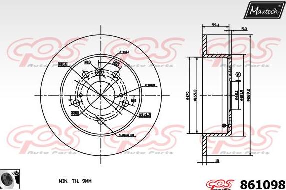 Maxtech 875652 - Bremžu diski autodraugiem.lv