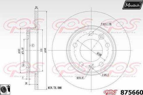 Maxtech 875660.0060 - Bremžu diski autodraugiem.lv