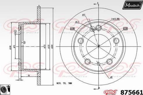 Maxtech 875661.0060 - Bremžu diski autodraugiem.lv