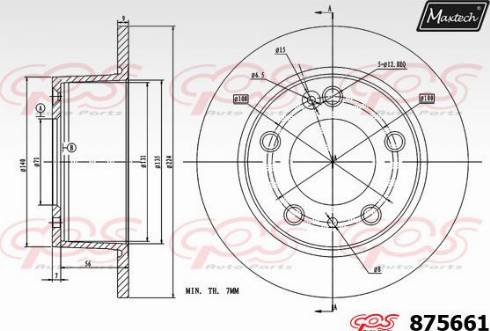 Maxtech 875661.0000 - Bremžu diski autodraugiem.lv