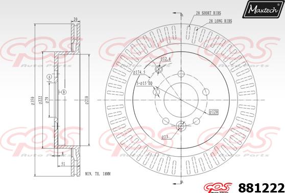 Maxtech 875604 - Bremžu diski autodraugiem.lv