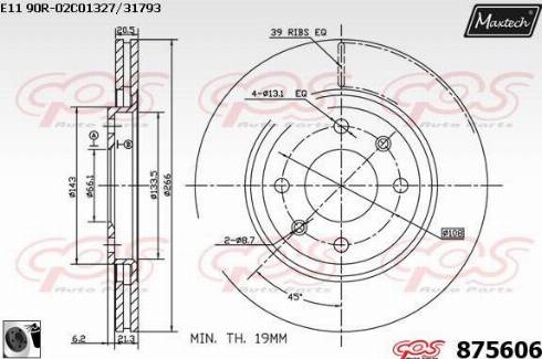 Maxtech 875606.0060 - Bremžu diski autodraugiem.lv