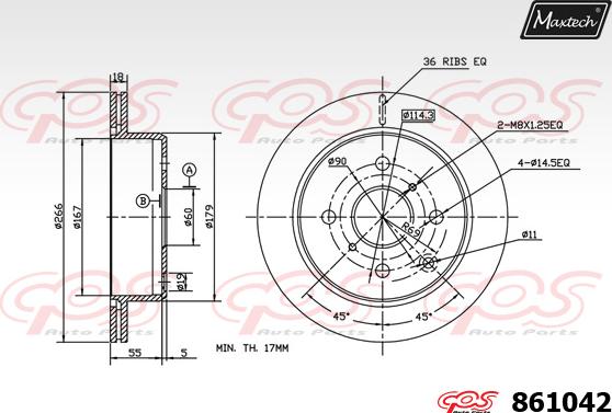 Maxtech 875606 - Bremžu diski autodraugiem.lv