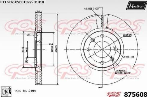 Maxtech 875608.0080 - Bremžu diski autodraugiem.lv