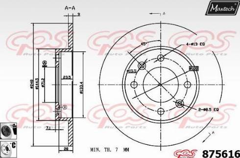 Maxtech 875616.6060 - Bremžu diski autodraugiem.lv