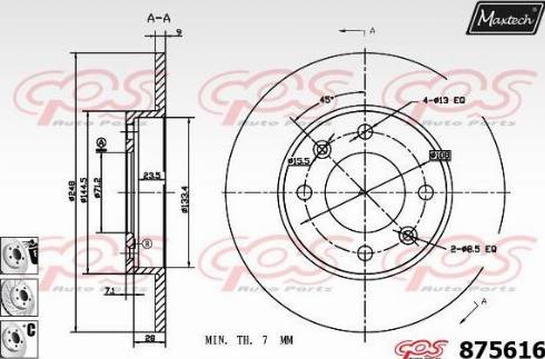 Maxtech 875616.6880 - Bremžu diski autodraugiem.lv