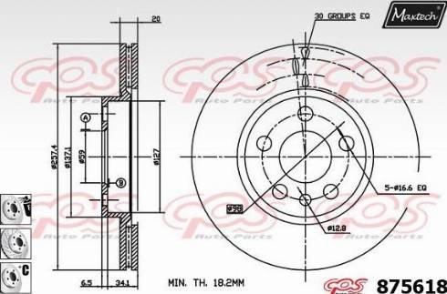 Maxtech 875618.6880 - Bremžu diski autodraugiem.lv