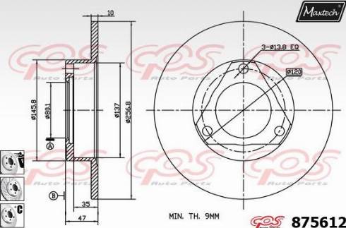 Maxtech 875612.6980 - Bremžu diski autodraugiem.lv