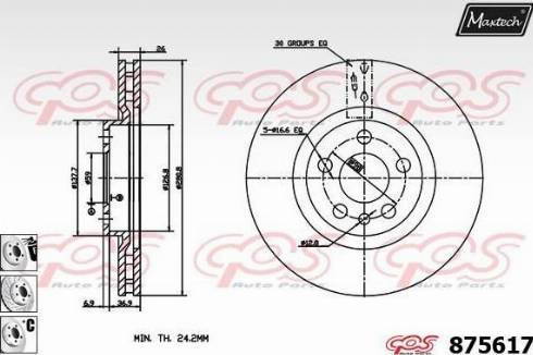 Maxtech 875617.6880 - Bremžu diski autodraugiem.lv