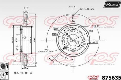 Maxtech 875635.6060 - Bremžu diski autodraugiem.lv