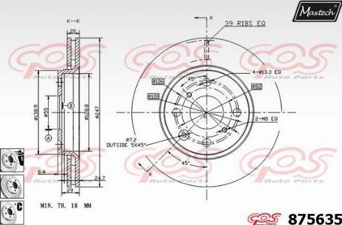 Maxtech 875635.6880 - Bremžu diski autodraugiem.lv