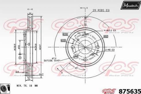 Maxtech 875635.0060 - Bremžu diski autodraugiem.lv