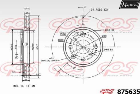 Maxtech 875635.0000 - Bremžu diski autodraugiem.lv