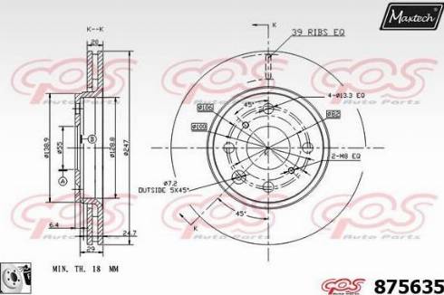 Maxtech 875635.0080 - Bremžu diski autodraugiem.lv