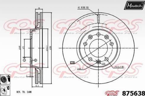 Maxtech 875638.6060 - Bremžu diski autodraugiem.lv