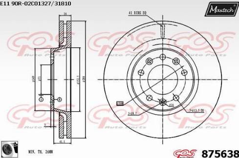 Maxtech 875638.0060 - Bremžu diski autodraugiem.lv