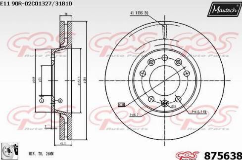 Maxtech 875638.0080 - Bremžu diski autodraugiem.lv